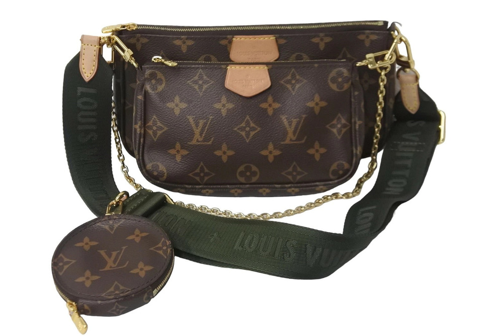 Louis Vuitton Shoulder Bag Multi Pochette Accessoires Marron Khaki Green